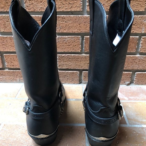 Masterson Men's Cowboy Boots RB919 Size 11D Black Western Leather - Picture 5 of 7